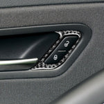 2 pezzi/set adesivo decorativo per telaio serratura portiera in fibra di carbonio per Volkswagen Scirocco 2009-2016, guida a sinistra, Door Lock Frame ,Left Drive