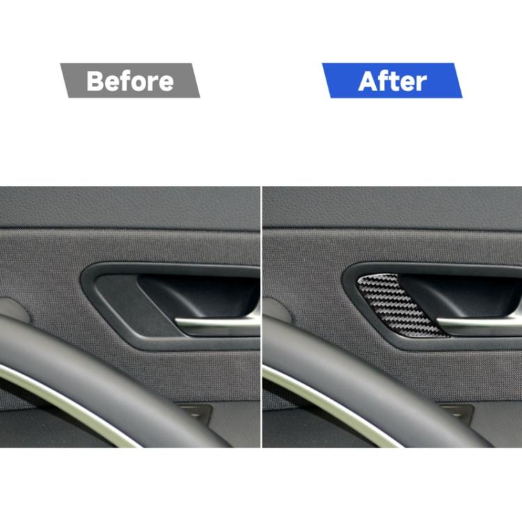 2 pezzi/set adesivo decorativo per telaio serratura portiera in fibra di carbonio per Volkswagen Scirocco 2009-2016, guida a sinistra, Door Lock Frame ,Left Drive