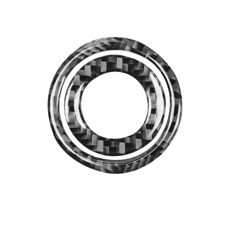 2 pezzi/set adesivi decorativi per interruttore di accensione per auto in fibra di carbonio per Dodge Challenger dal 2015 ad oggi, guida a sinistra, Ignition Switch