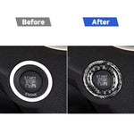2 pezzi/set adesivi decorativi per interruttore di accensione per auto in fibra di carbonio per Dodge Challenger dal 2015 ad oggi, guida a sinistra, Ignition Switch