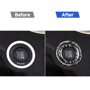 2 pezzi/set adesivi decorativi per interruttore di accensione per auto in fibra di carbonio per Dodge Challenger dal 2015 ad oggi, guida a sinistra, Ignition Switch
