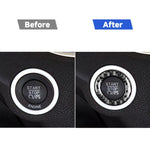 Adesivo decorativo interno per interruttore di accensione per auto in fibra di carbonio per Dodge Challenger dal 2015 ad oggi, guida a sinistra, Ignition Switch Inside