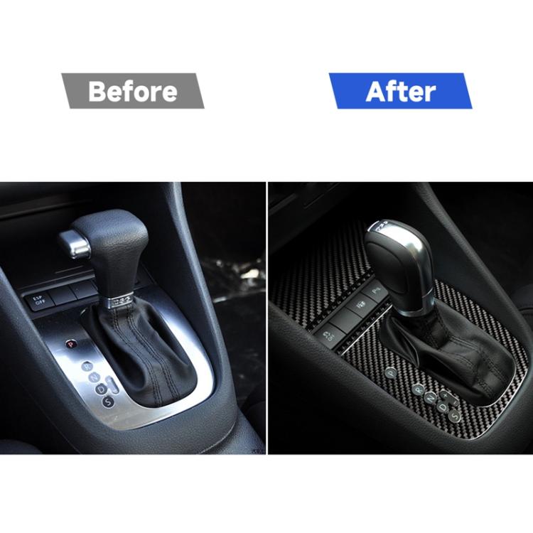 Adesivo decorativo per auto in fibra di carbonio per Volkswagen Golf 6 2008-2012, guida a sinistra, Gear A, Left Driving