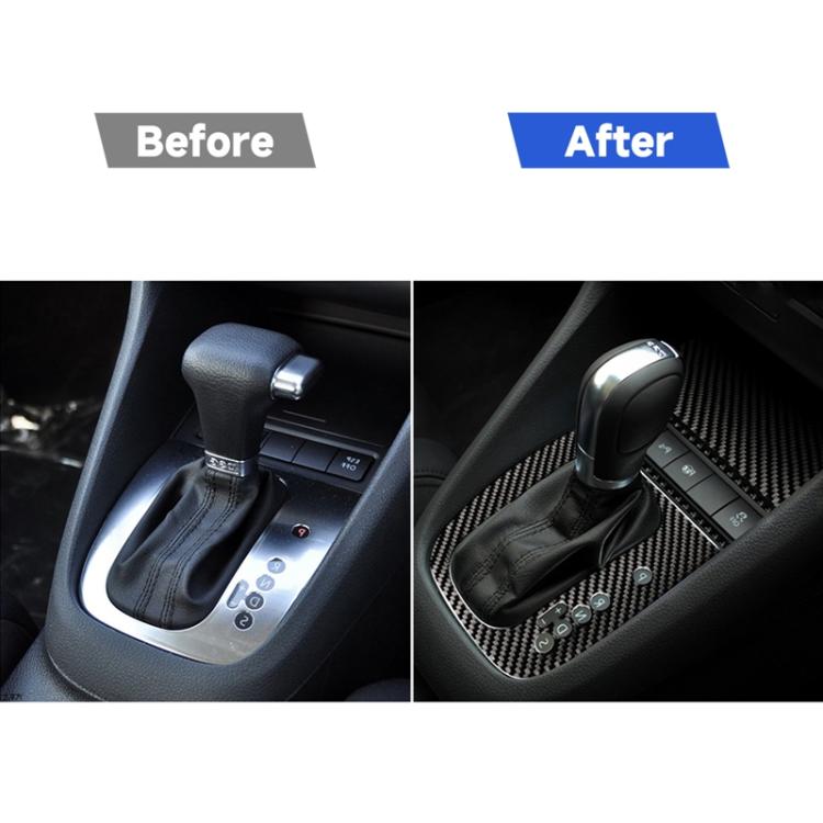 Car Gear in fibra di carbonio Un adesivo decorativo per Volkswagen Golf 6 2008-2012, guida a destra, Gear A, Right Driving