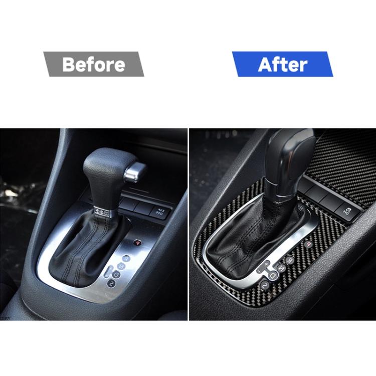 Adesivo decorativo Car Gear B in fibra di carbonio per Volkswagen Golf 6 2008-2012, guida a destra, Gear B, Right Driving