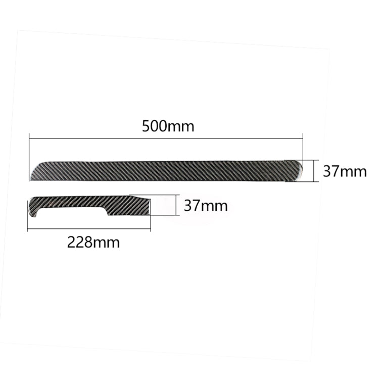 Adesivo decorativo per striscia di controllo centrale per auto in fibra di carbonio per Volkswagen Golf 6 2008-2012, guida a sinistra, Central Control Strip, Left Driving