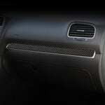 Adesivo decorativo per striscia di controllo centrale per auto in fibra di carbonio per Volkswagen Golf 6 2008-2012, guida a sinistra, Central Control Strip, Left Driving