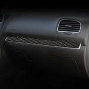 Adesivo decorativo per striscia di controllo centrale per auto in fibra di carbonio per Volkswagen Golf 6 2008-2012, guida a sinistra, Central Control Strip, Left Driving