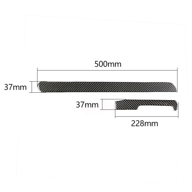 Adesivo decorativo per striscia di controllo centrale per auto in fibra di carbonio per Volkswagen Golf 6 2008-2012, guida a destra, Central Control Strip, Right Driving