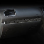 Adesivo decorativo per striscia di controllo centrale per auto in fibra di carbonio per Volkswagen Golf 6 2008-2012, guida a destra, Central Control Strip, Right Driving