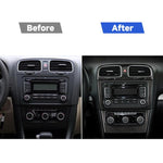 Adesivo decorativo per presa d'aria centrale per auto in fibra di carbonio per Volkswagen Golf 6 2008-2012, Middle Air Outlet