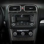 Adesivo decorativo per pannello aria condizionata per auto in fibra di carbonio per Volkswagen Golf 6 2008-2012, Air Conditioning Panel