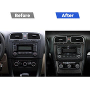 Adesivo decorativo per pannello aria condizionata per auto in fibra di carbonio per Volkswagen Golf 6 2008-2012, Air Conditioning Panel