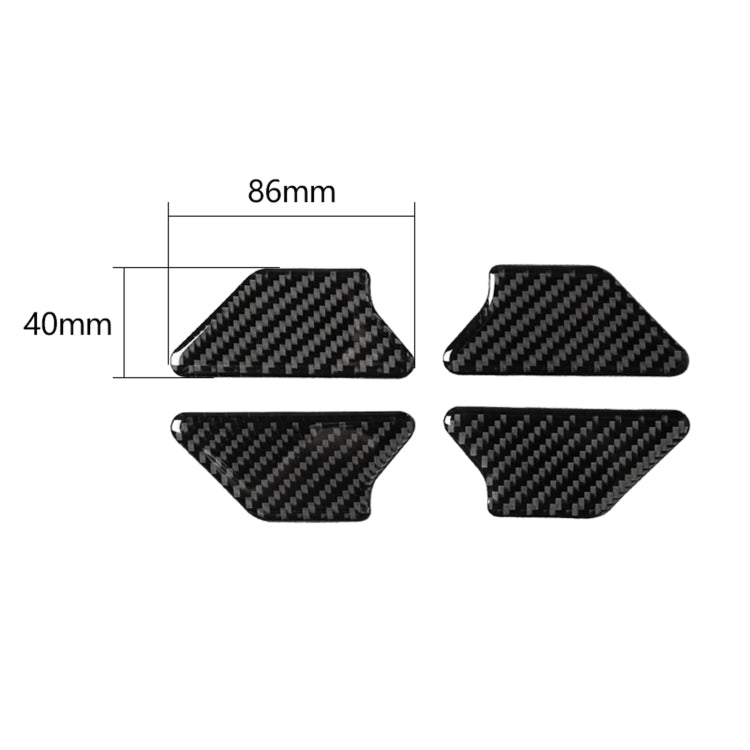 Adesivo decorativo per pannello interno della ciotola della porta interna dell'auto in fibra di carbonio per Volkswagen Golf 6 2008-2012, Inner Door Bowl Panel