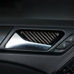 Adesivo decorativo per pannello interno della ciotola della porta interna dell'auto in fibra di carbonio per Volkswagen Golf 6 2008-2012, Inner Door Bowl Panel