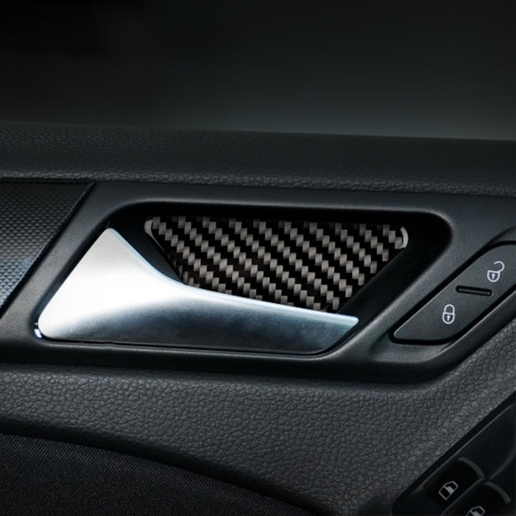 Adesivo decorativo per pannello interno della ciotola della porta interna dell'auto in fibra di carbonio per Volkswagen Golf 6 2008-2012, Inner Door Bowl Panel