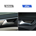Adesivo decorativo per pannello interno della ciotola della porta interna dell'auto in fibra di carbonio per Volkswagen Golf 6 2008-2012, Inner Door Bowl Panel