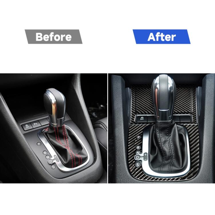 Adesivo decorativo per pannello posacenere per auto in fibra di carbonio per Volkswagen Golf 6 2008-2012, Ashtray Panel