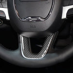 Adesivo decorativo per il mento del volante dell'auto in fibra di carbonio per Dodge Challenger dal 2015 ad oggi, guida a sinistra, Steering Wheel Chin
