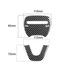 2 pezzi/set logo volante per auto in fibra di carbonio + adesivo decorativo per il mento per Dodge Challenger dal 2015 ad oggi, guida a sinistra, Steering Wheel Logo + Chin