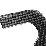 2 pezzi/set logo volante per auto in fibra di carbonio + adesivo decorativo per il mento per Dodge Challenger dal 2015 ad oggi, guida a sinistra, Steering Wheel Logo + Chin