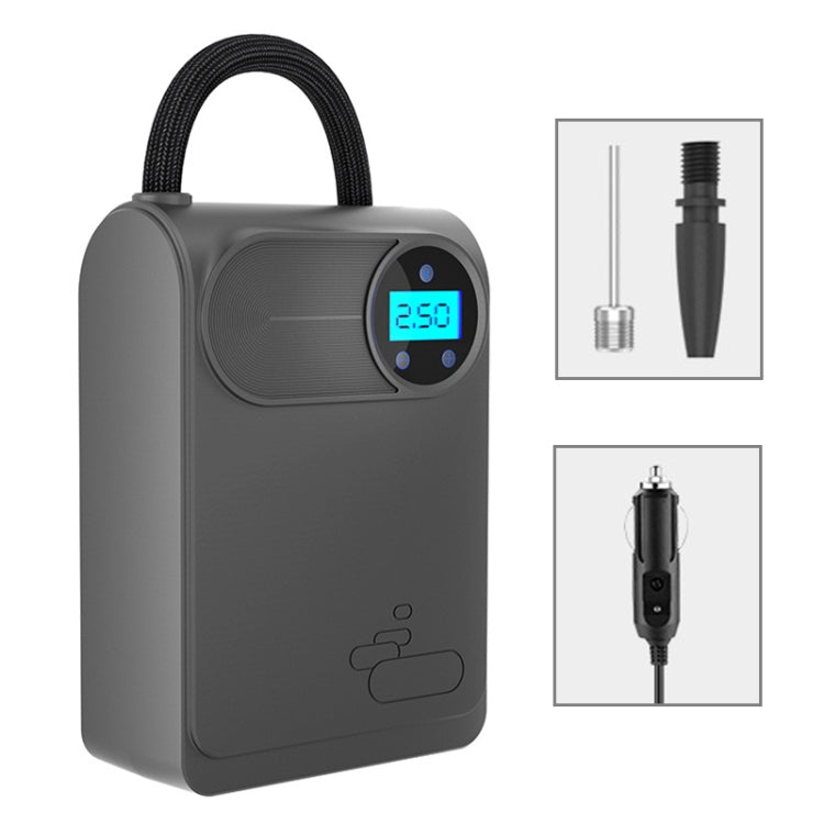 Stile pompa d'aria portatile per pneumatici per auto da 12 V: versione con display digitale, Digital Display Version