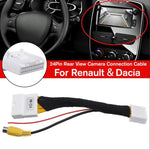 Cavo adattatore RCA per telecamera di parcheggio retromarcia con interruttore di ingresso video a 24 pin per auto Renault, For Renault