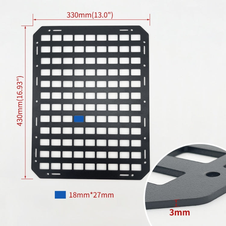 Portaoggetti per pannello Molle per organizer rigido per schienale del sedile dell'auto, Storage Rack