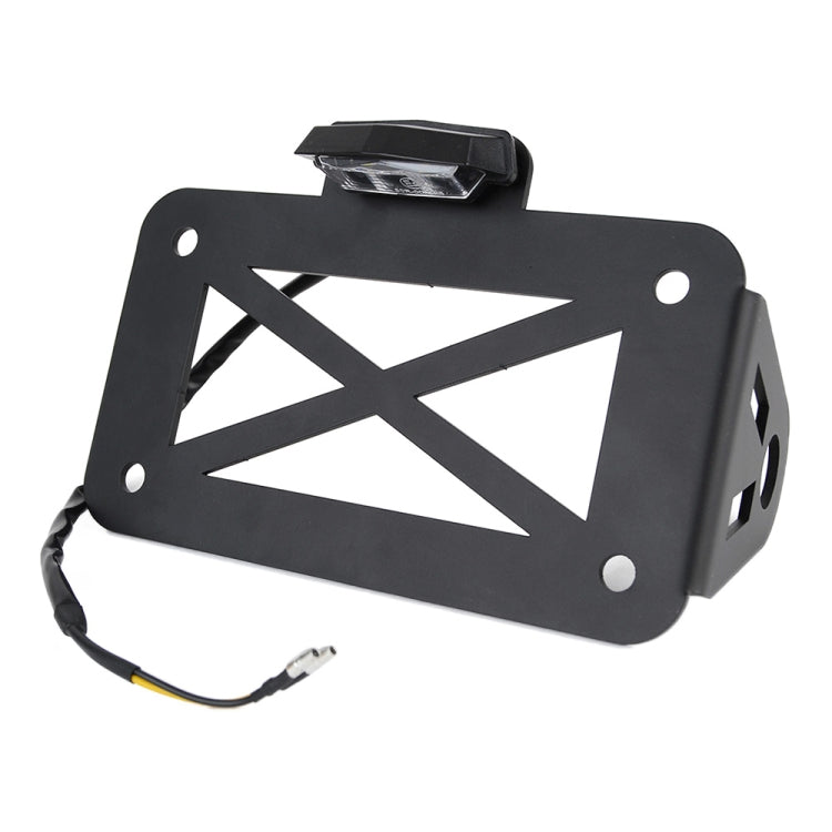 Portatarga retrò per moto American Cruise con luce, License Plate Holder