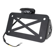 Portatarga retrò per moto American Cruise con luce, License Plate Holder