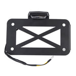 Portatarga retrò per moto American Cruise con luce, License Plate Holder