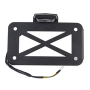 Portatarga retrò per moto American Cruise con luce, License Plate Holder