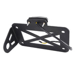 Portatarga retrò per moto American Cruise con luce, License Plate Holder