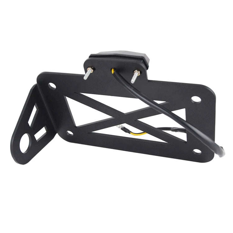 Portatarga retrò per moto American Cruise con luce, License Plate Holder