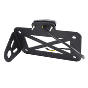 Portatarga retrò per moto American Cruise con luce, License Plate Holder