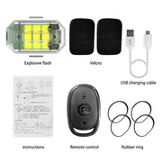 Luce stroboscopica multimodale super impermeabile per moto con telecomando wireless, Multi-Mode Strobe Light w