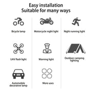 Luce stroboscopica multimodale super impermeabile per moto con telecomando wireless, Multi-Mode Strobe Light w