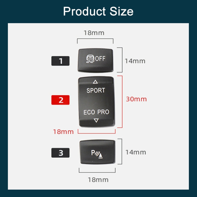 Per BMW Serie 3 Guida a Sinistra Auto Controllo Centrale Pulsante Radar Multifunzione 6131 9252 912, Radar Button (Black), Radar Button (Red)