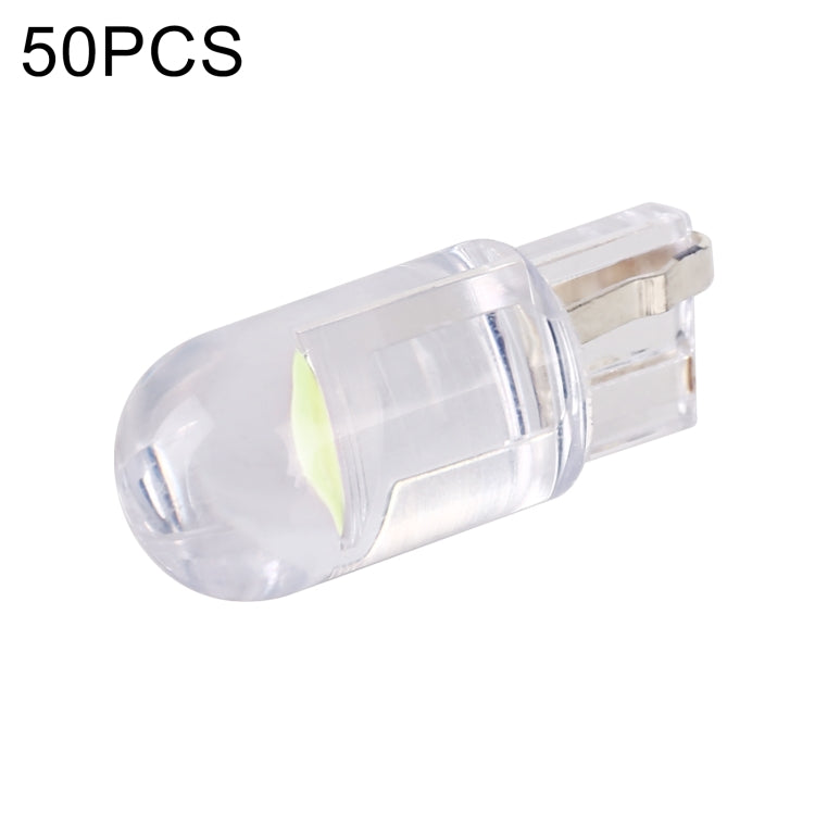 50 pezzi T10 DC24V / 0,36 W / 0,03 A Lampada COB per luci di ingombro per auto, DC24V (Ice Blue Light), DC24V (Blue Light), DC24V (Pink Light), DC24V (Green Light), DC24V (Red Light), DC24V (White Light), DC24V (Yellow Light)