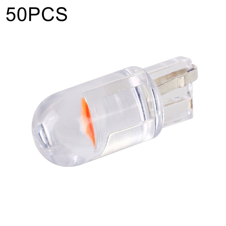 50 pezzi T10 DC24V / 0,36 W / 0,03 A Lampada COB per luci di ingombro per auto, DC24V (Ice Blue Light), DC24V (Blue Light), DC24V (Pink Light), DC24V (Green Light), DC24V (Red Light), DC24V (White Light), DC24V (Yellow Light)