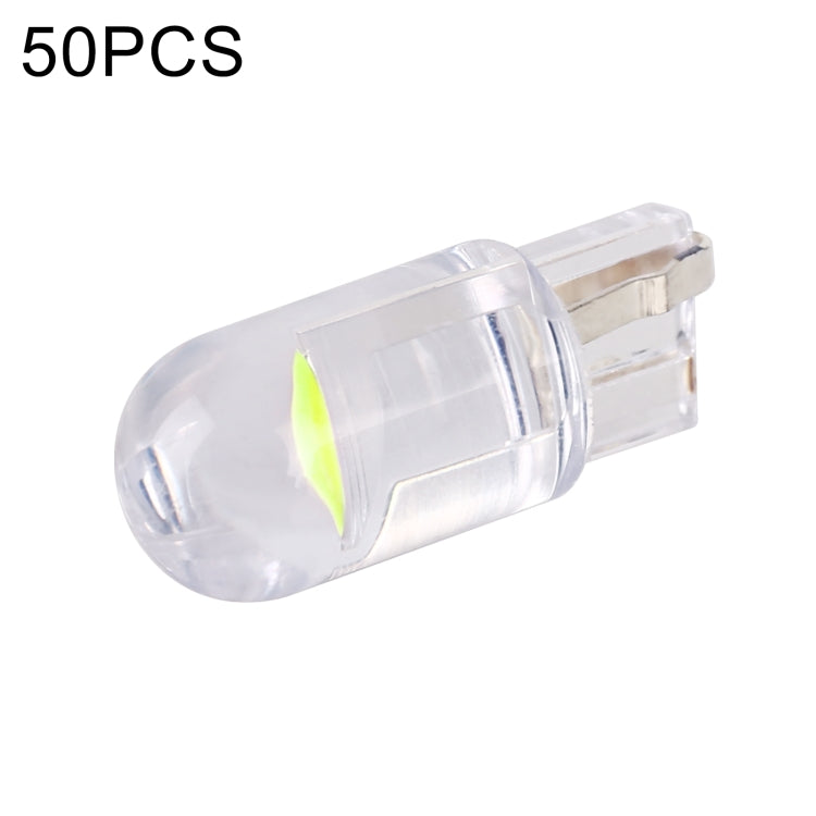 50 pezzi T10 DC24V / 0,36 W / 0,03 A Lampada COB per luci di ingombro per auto, DC24V (Ice Blue Light), DC24V (Blue Light), DC24V (Pink Light), DC24V (Green Light), DC24V (Red Light), DC24V (White Light), DC24V (Yellow Light)