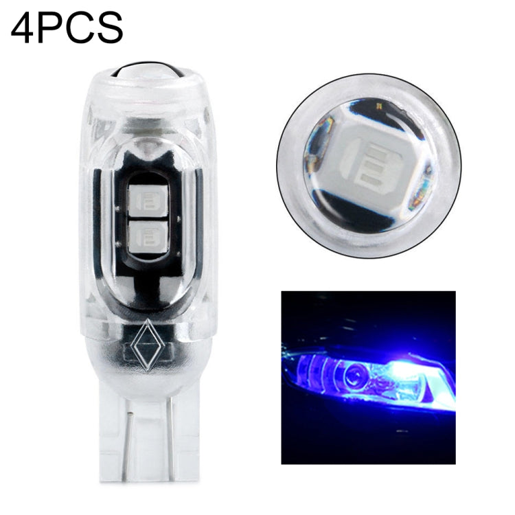 4 pezzi T10 DC12V / 0,84 W / 0,07 A / 150LM Luce di ingombro per auto 5 LED SMD-3030 Perline lampada con lente