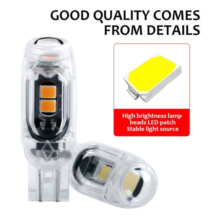4 pezzi T10 DC12V / 0,84 W / 0,07 A / 150LM Luce di ingombro per auto 5 LED SMD-3030 Perline lampada con lente
