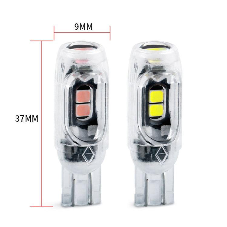 4 pezzi T10 DC12V / 0,84 W / 0,07 A / 150LM Luce di ingombro per auto 5 LED SMD-3030 Perline lampada con lente