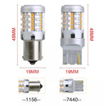 2 pezzi 1156 IC12-28V / 16,68 W / 1,39 A Auto 3020EMC-26 Indicatore di direzione a corrente costante e tensione ampia, 1156 (White Light), 1156 (Yellow Light)