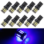10 pezzi T10 DC12V / 0,96 W / 0,08 A Luce di ingombro per auto 10 LED SMD-7020 Perline lampada