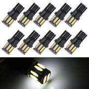 10 pezzi T10 DC12V / 0,96 W / 0,08 A Luce di ingombro per auto 10 LED SMD-7020 Perline lampada