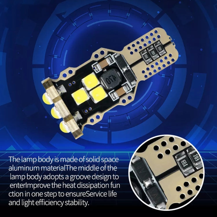 4 pezzi T15 DC12V / 1,5 W / 0,13 A / 540LM Decodifica auto Luce di retromarcia 9 LED SMD-3030 Perline lampada, 4pcs T15
