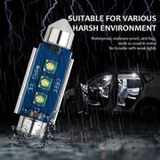 2 pezzi 31mm IC12V / 2,76 W / 0,23 A / 300LM 3 LED SMD Lampada da lettura per auto Dome Light, 31mm