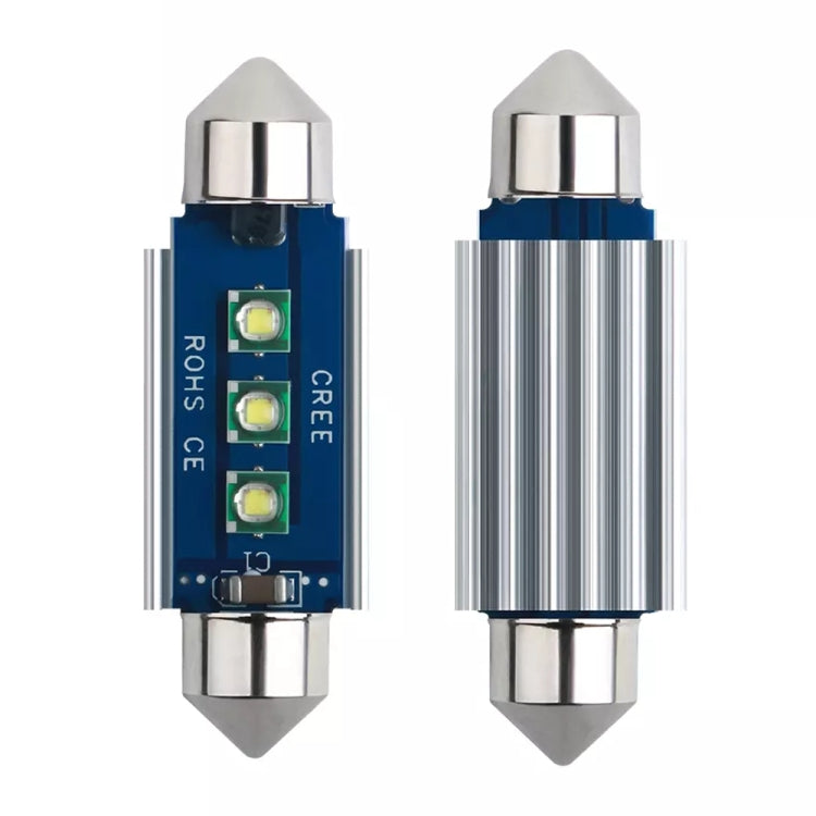 2 pezzi 39mm IC12V / 2,76 W / 0,23 A / 300LM 3 LED SMD Lampada da lettura per auto Dome Light, 39mm